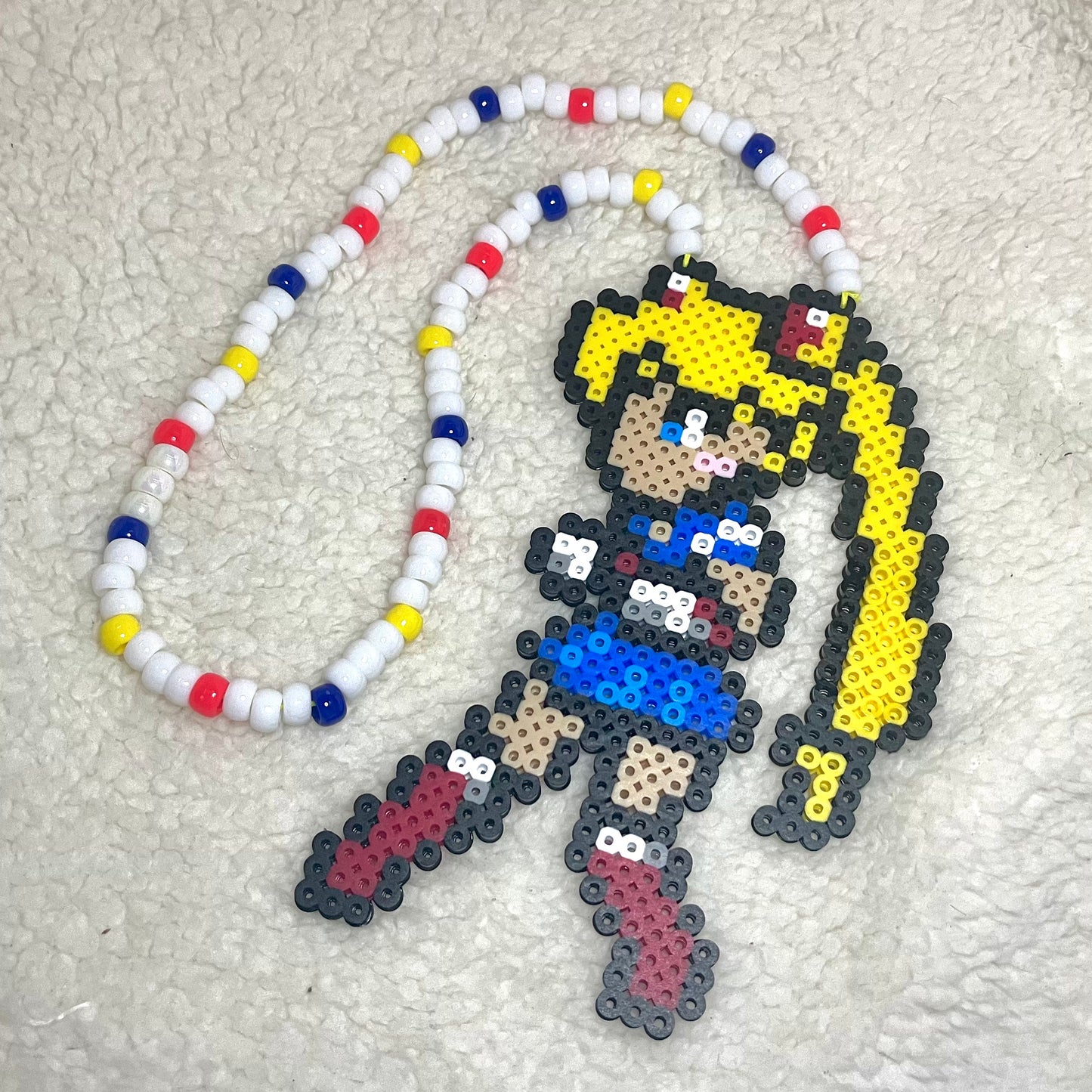 sailor moon perler necklace ♡