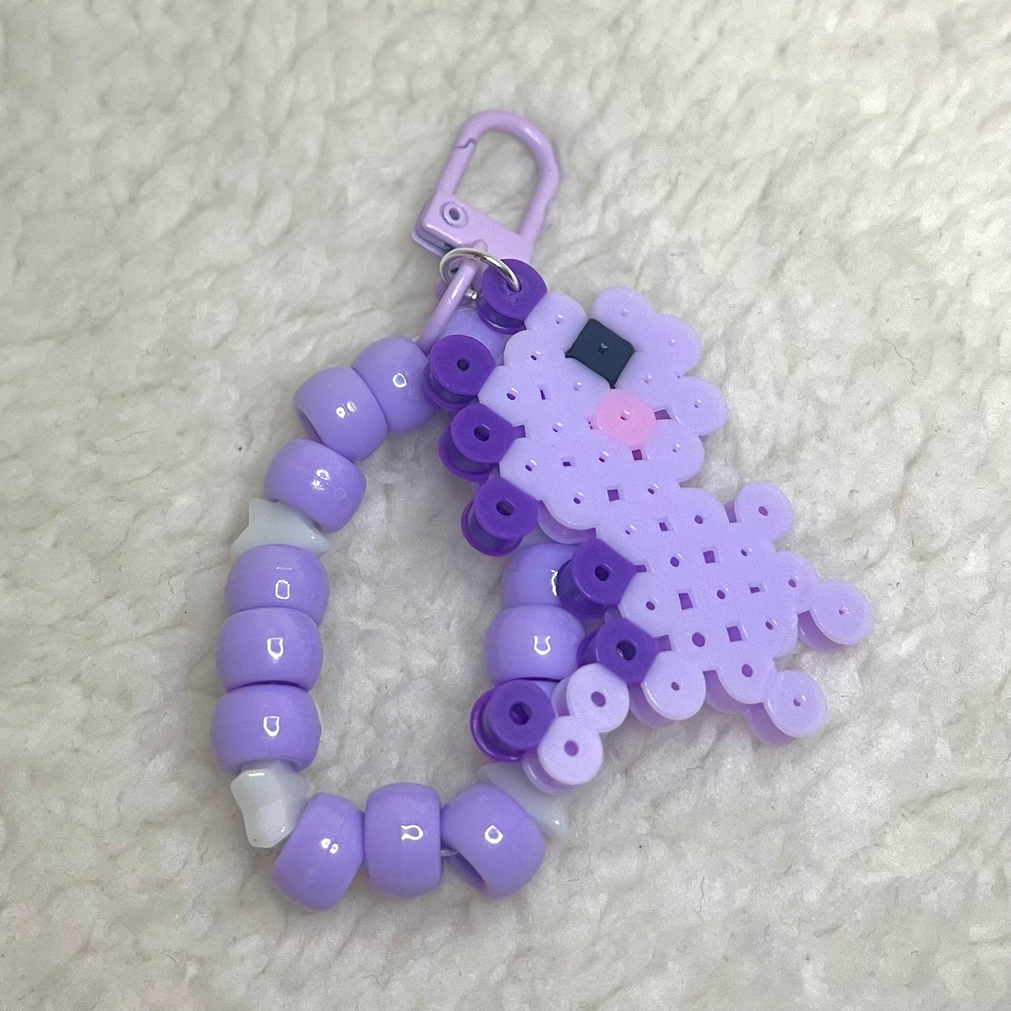 dino perler keychain ♡